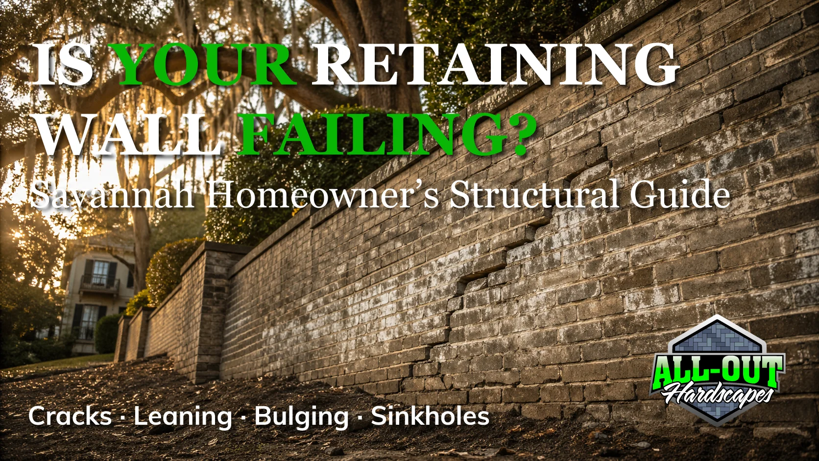 5 signs your retaining wall is failing in Savannah, Georgia