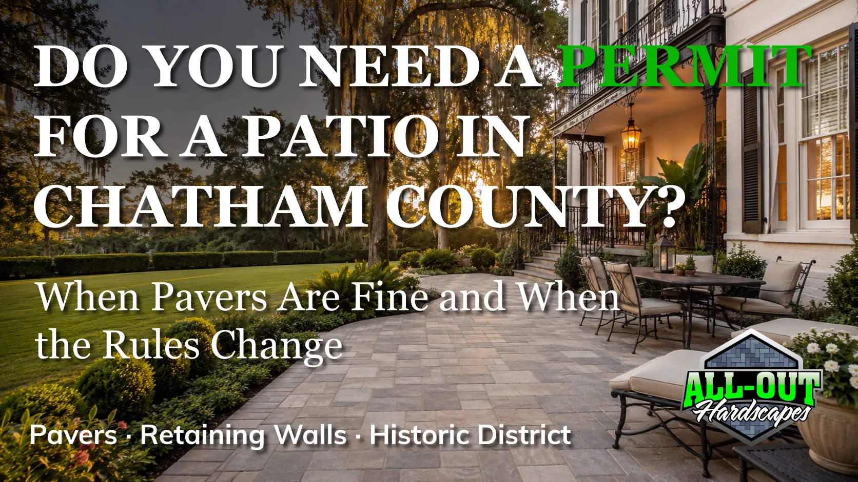 Do you need a permit for a patio in Savannah or Chatham County?