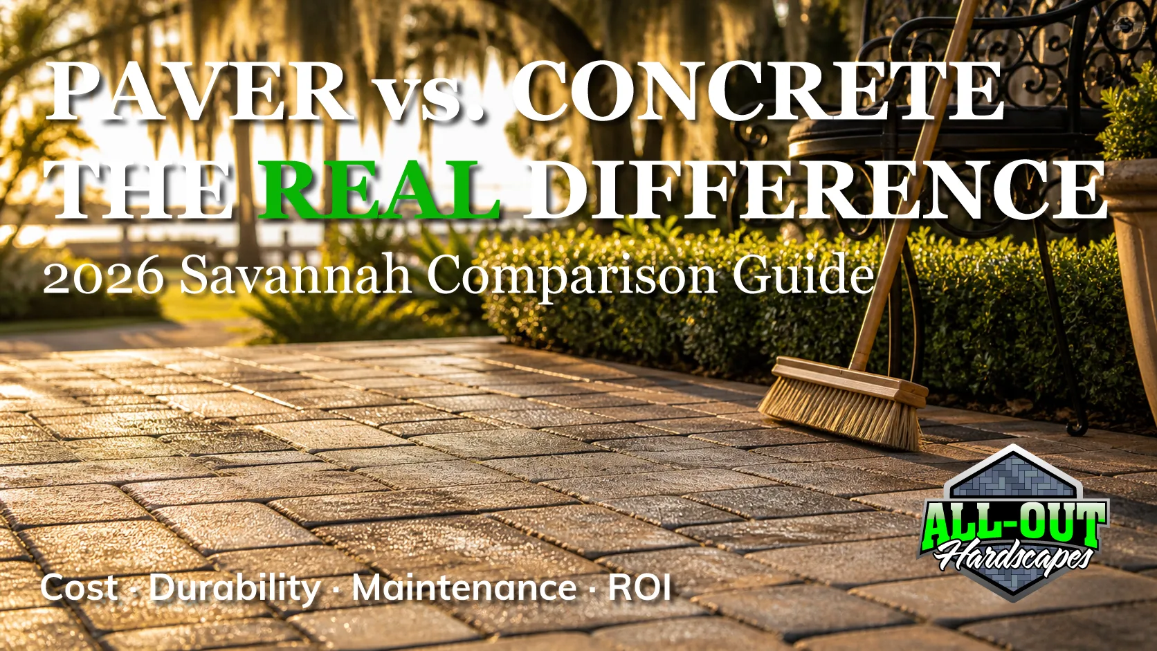 Pavers vs concrete comparison guide for Savannah, Georgia