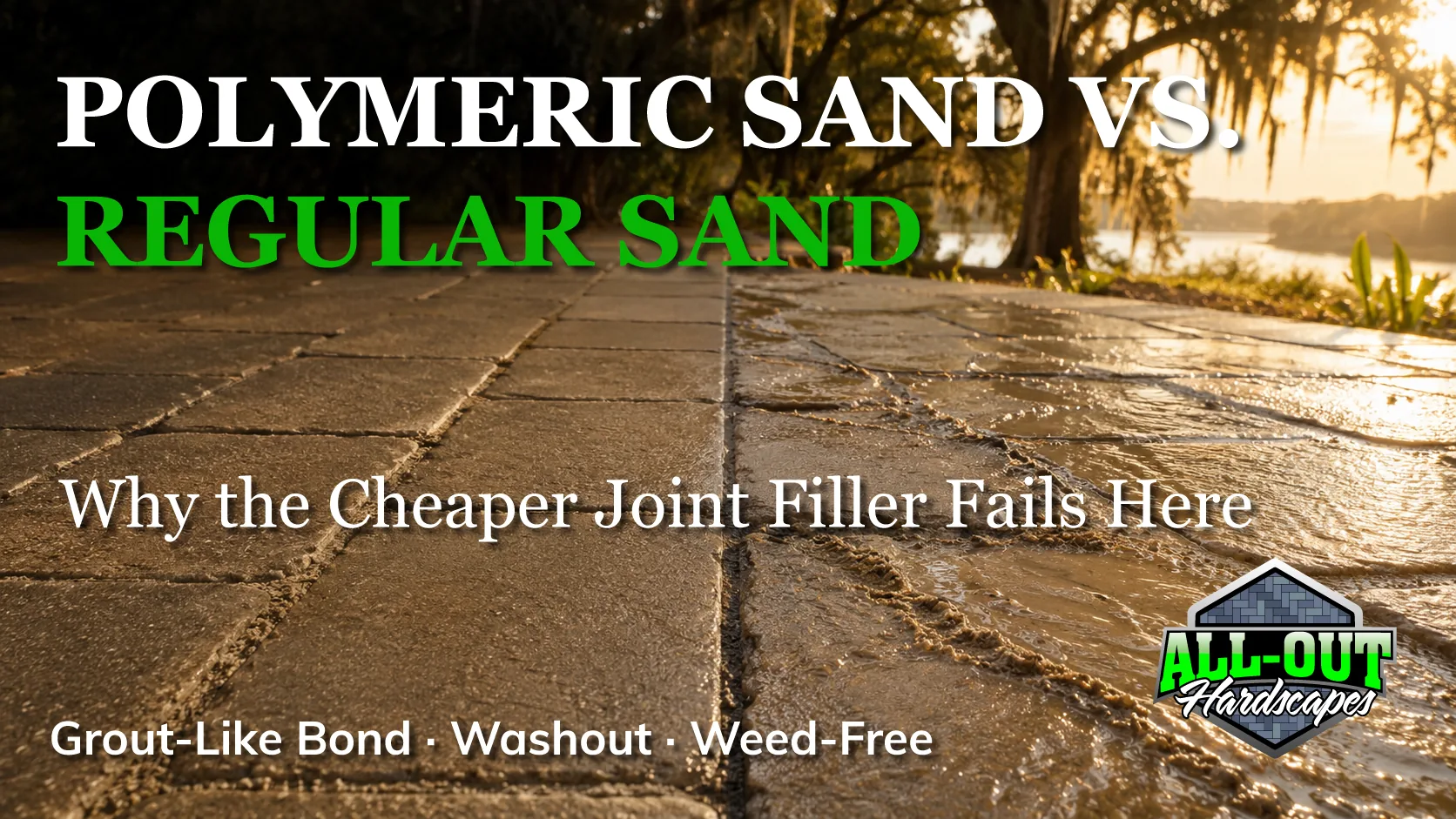 Polymeric sand vs. regular sand in paver joints in Savannah, Georgia