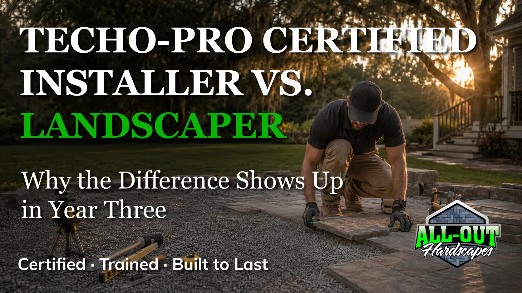 Techo-Pro certified installer vs. a general landscaper in Savannah