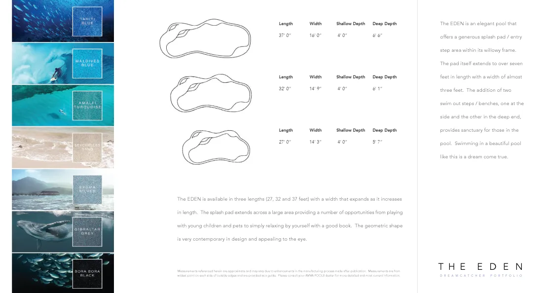 Fiberglass pool color options