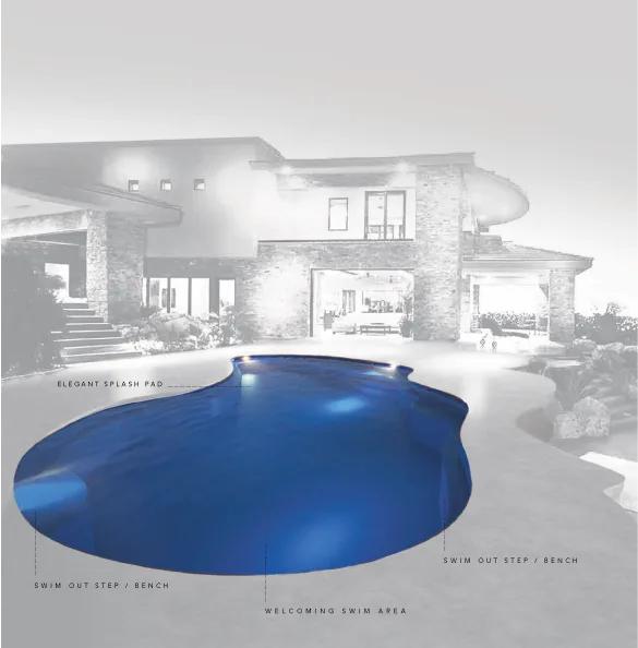 Fiberglass pool model shapes and designs