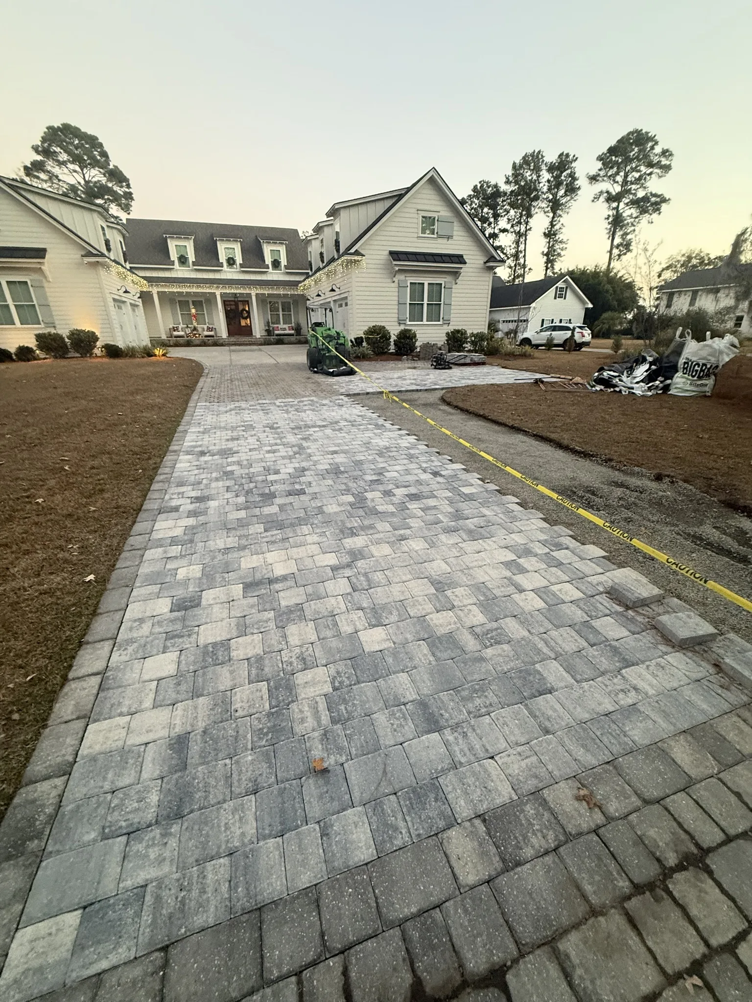 Jones Residence -- Paver Driveway with Flared Street Apron photo