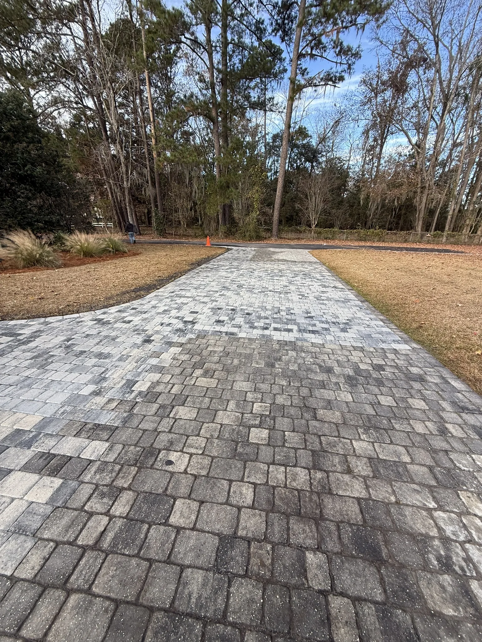 Jones Residence -- Paver Driveway with Flared Street Apron photo