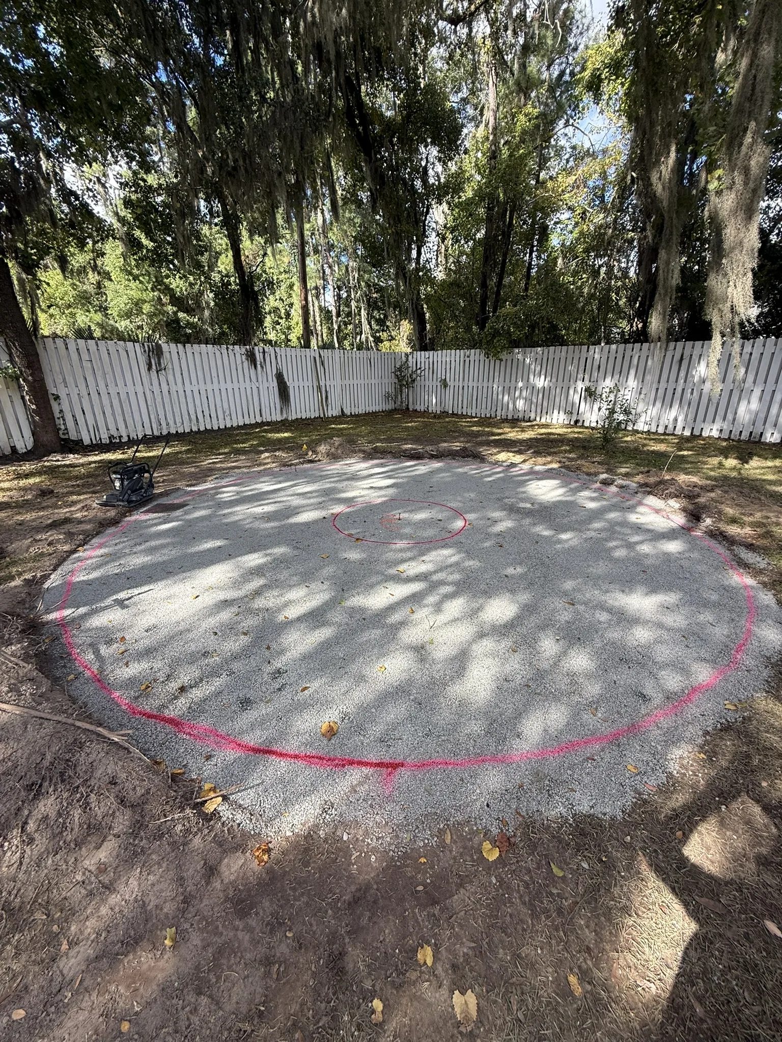 Plummer Residence -- Circular Cobble Paver Fire Pit Patio photo