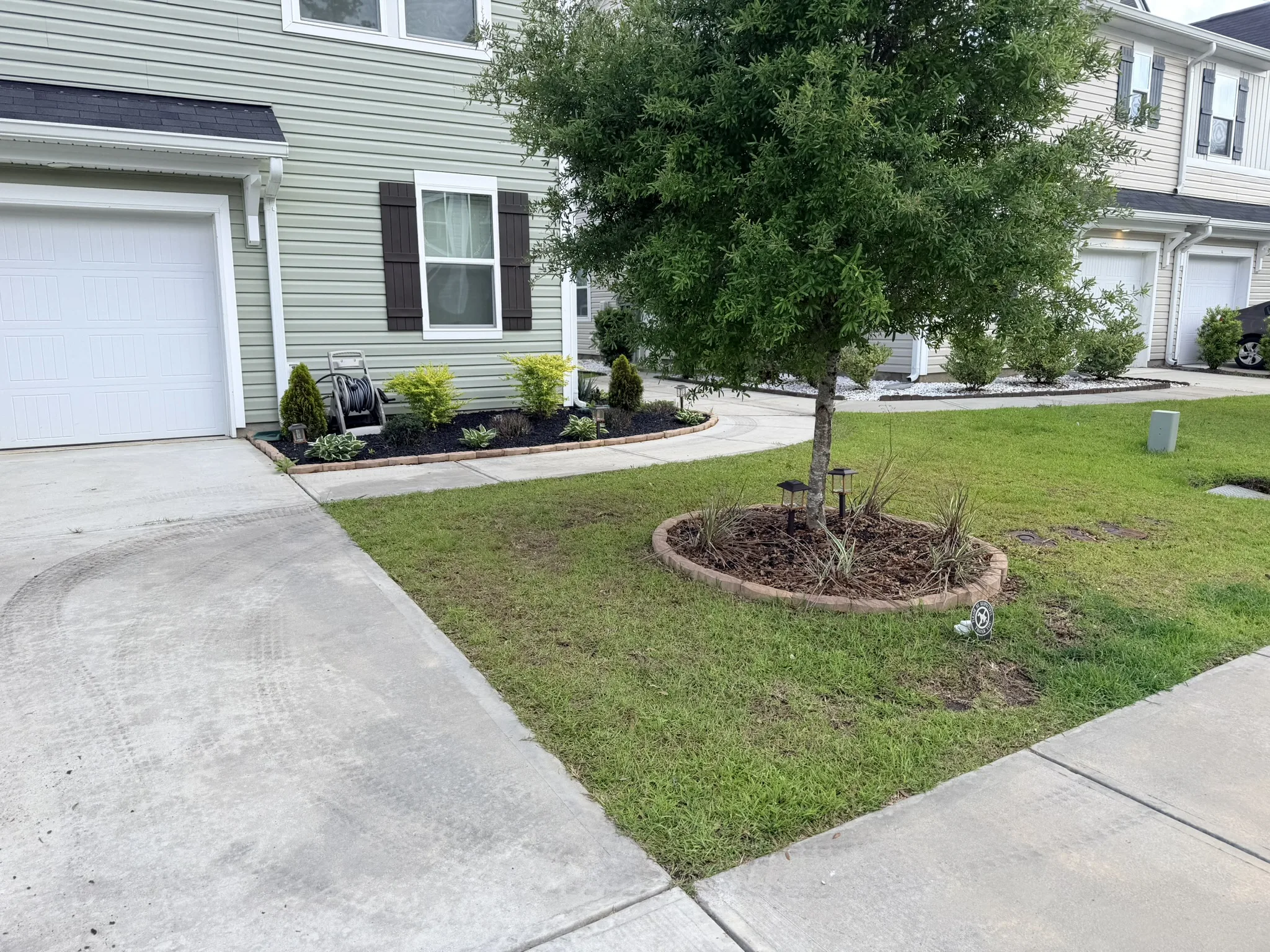 Clark Residence -- Townhome Landscape Beds with Paver Edging