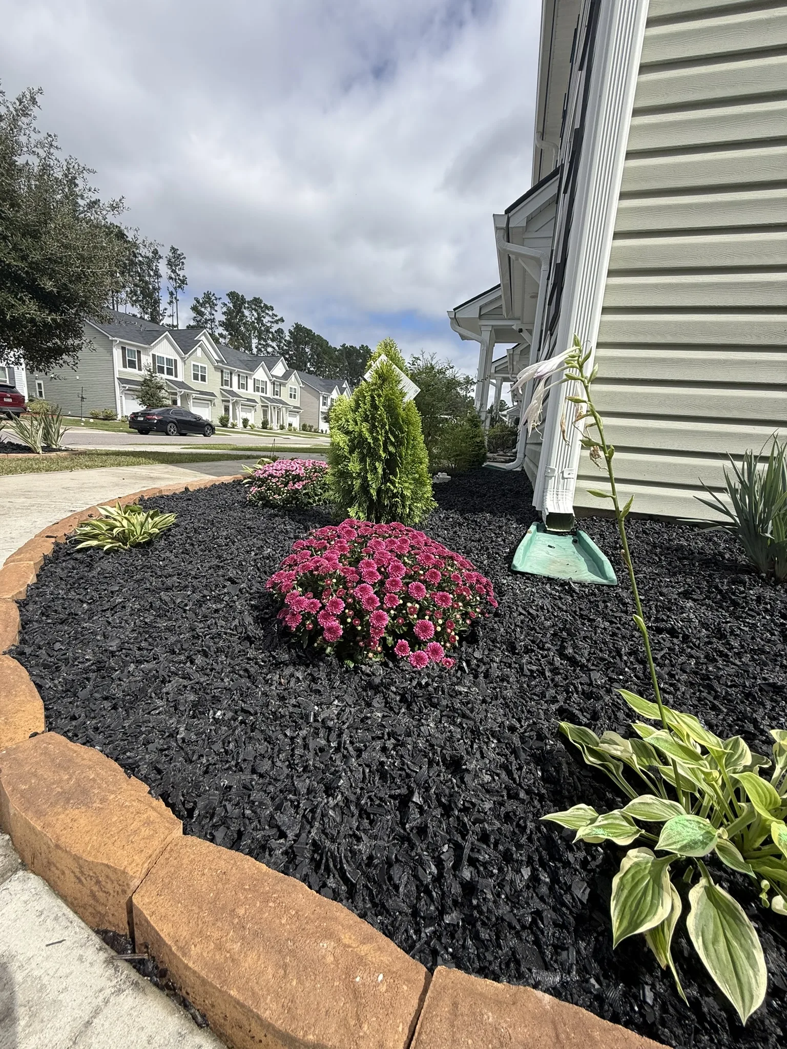 Clark Residence -- Townhome Landscape Beds with Paver Edging photo