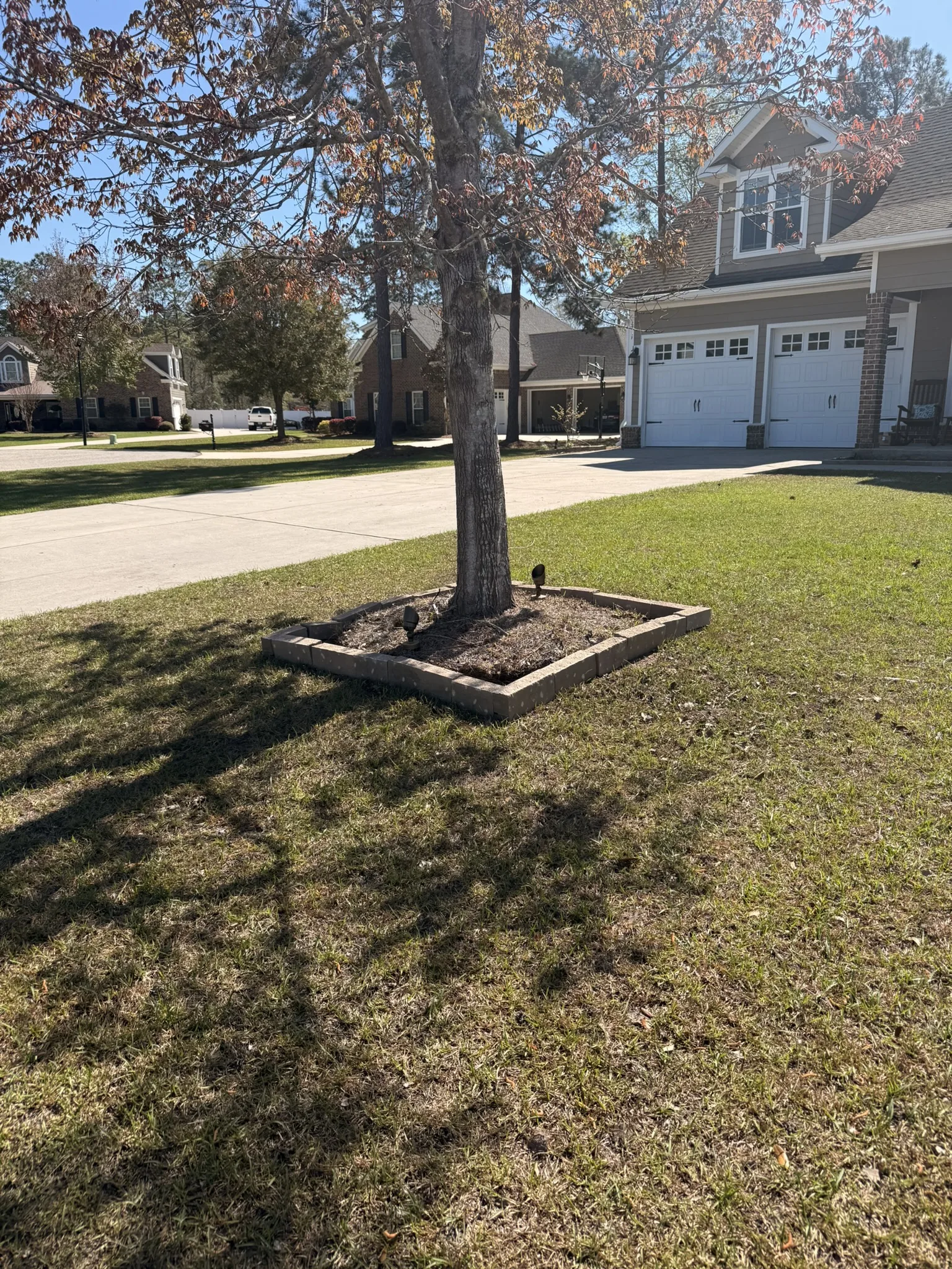 Fairbanks Residence -- Front Landscape Beds and Block Edging photo
