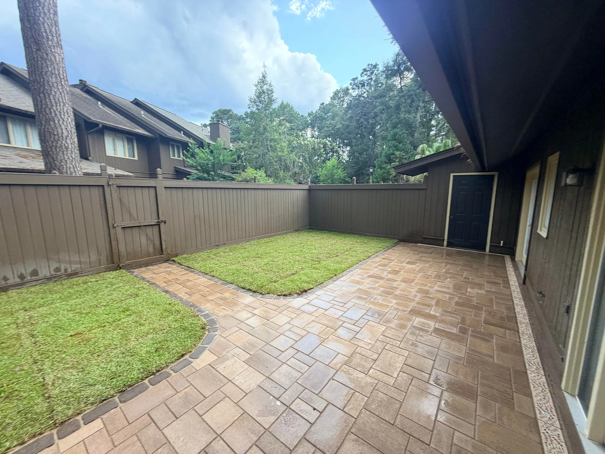 Campos Residence -- Courtyard Paver Patio with New Sod