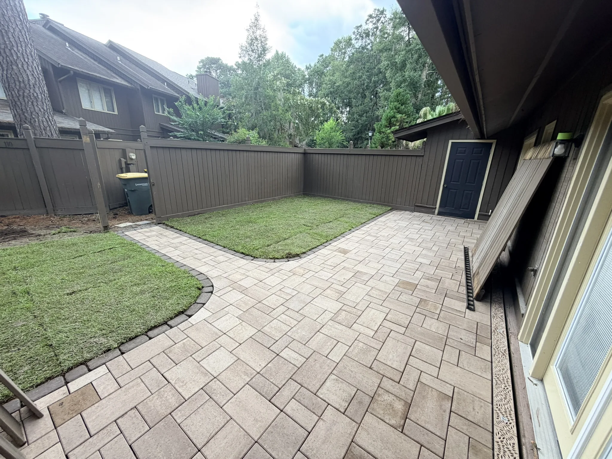 Campos Residence -- Courtyard Paver Patio with New Sod photo