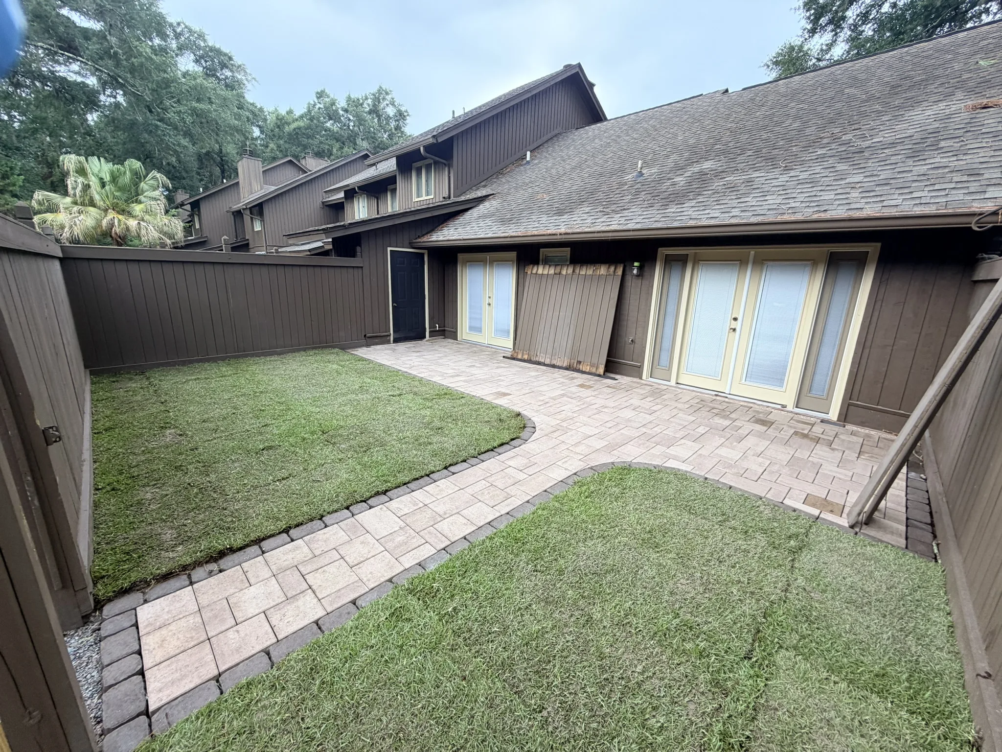 Campos Residence -- Courtyard Paver Patio with New Sod photo
