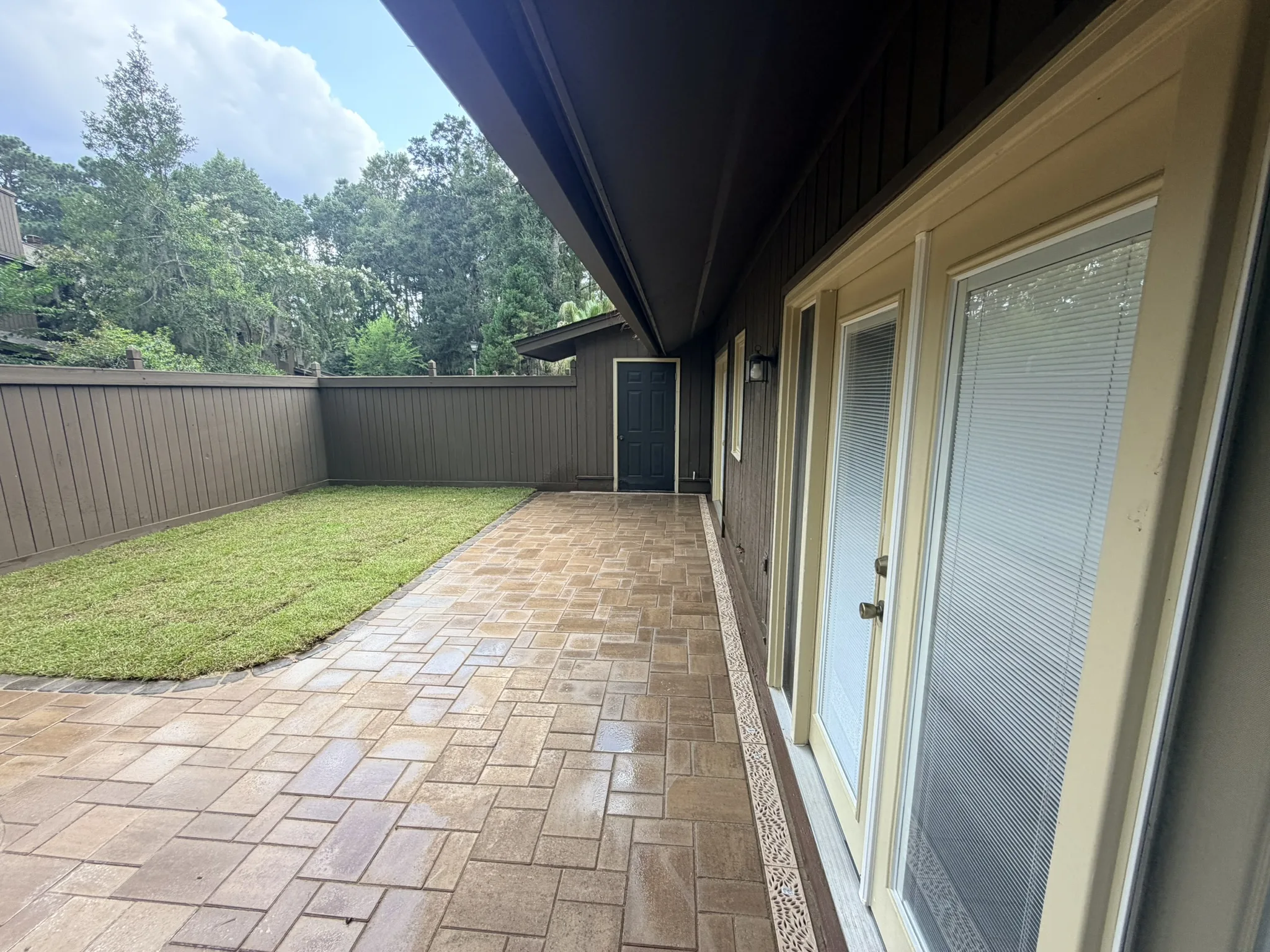 Campos Residence -- Courtyard Paver Patio with New Sod photo