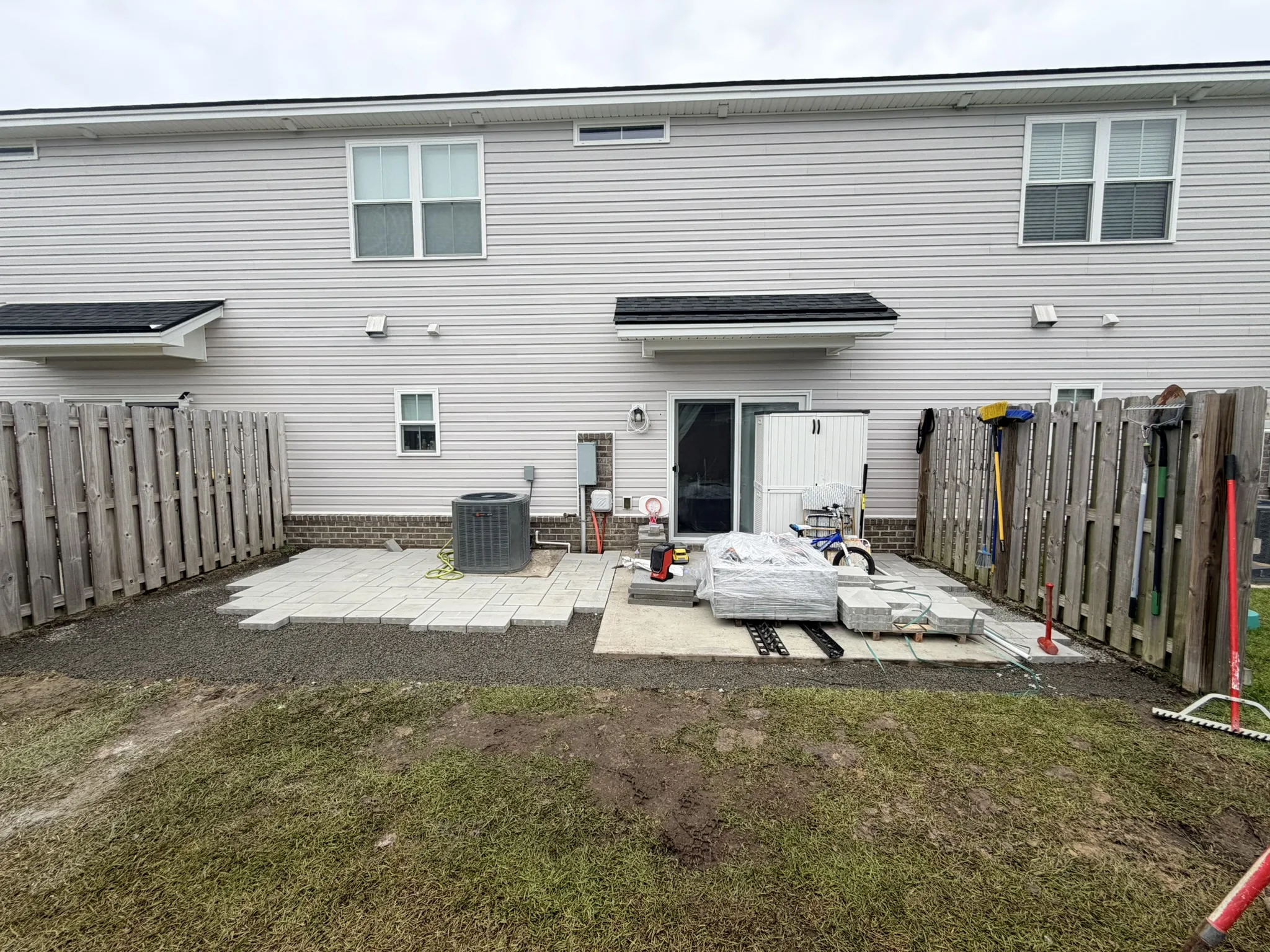 Cloyd Residence -- Townhome Paver Slab Patio photo