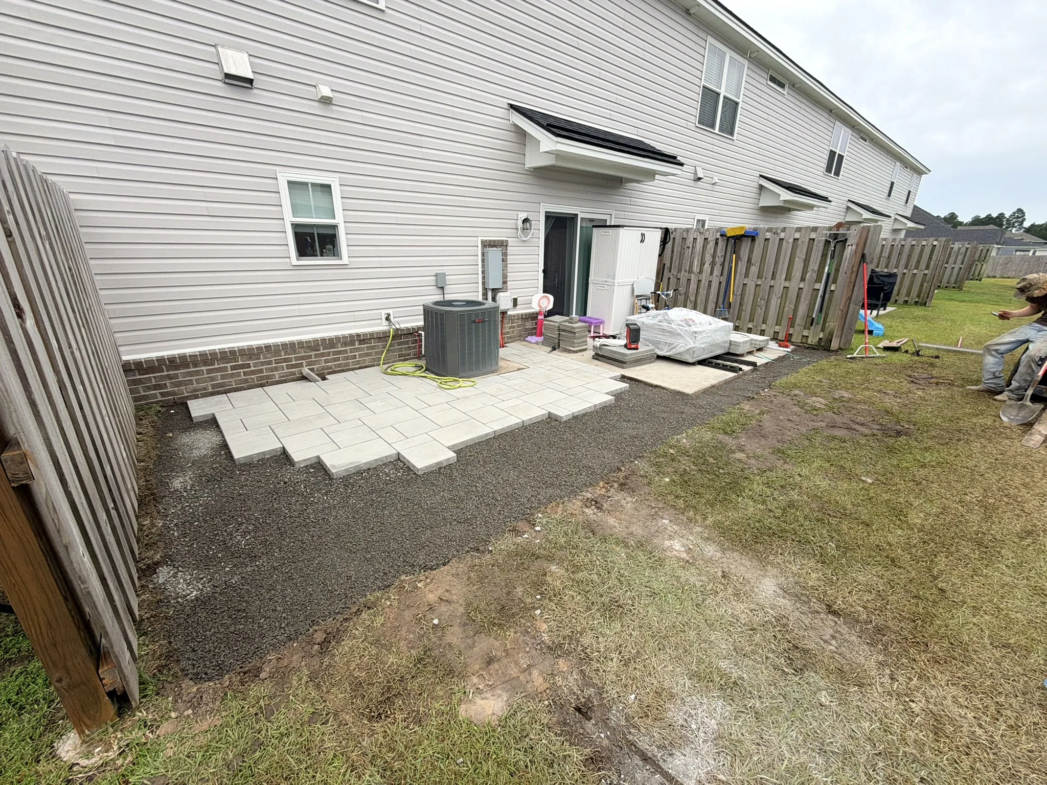 Cloyd Residence -- Townhome Paver Slab Patio photo