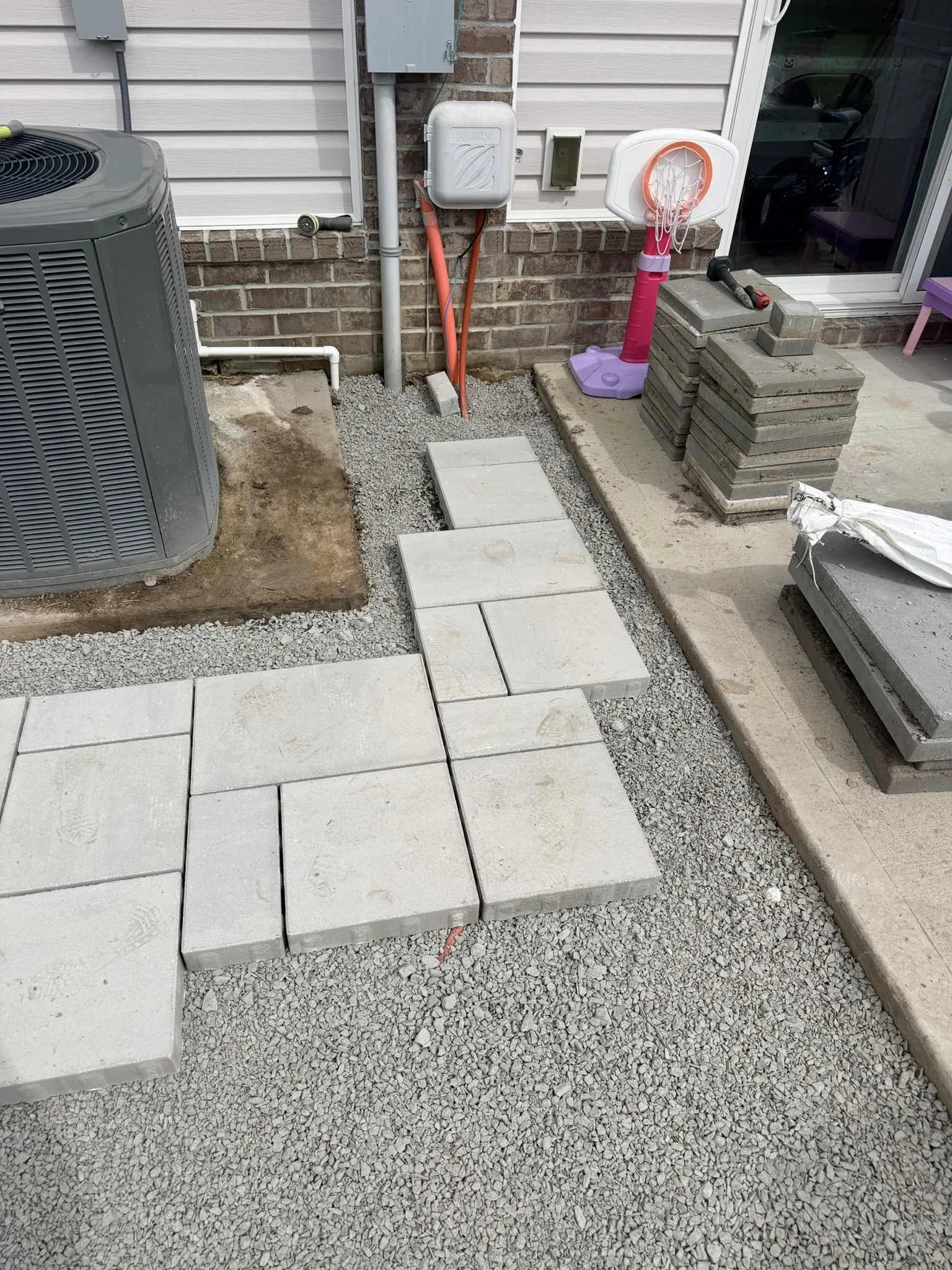 Cloyd Residence -- Townhome Paver Slab Patio photo
