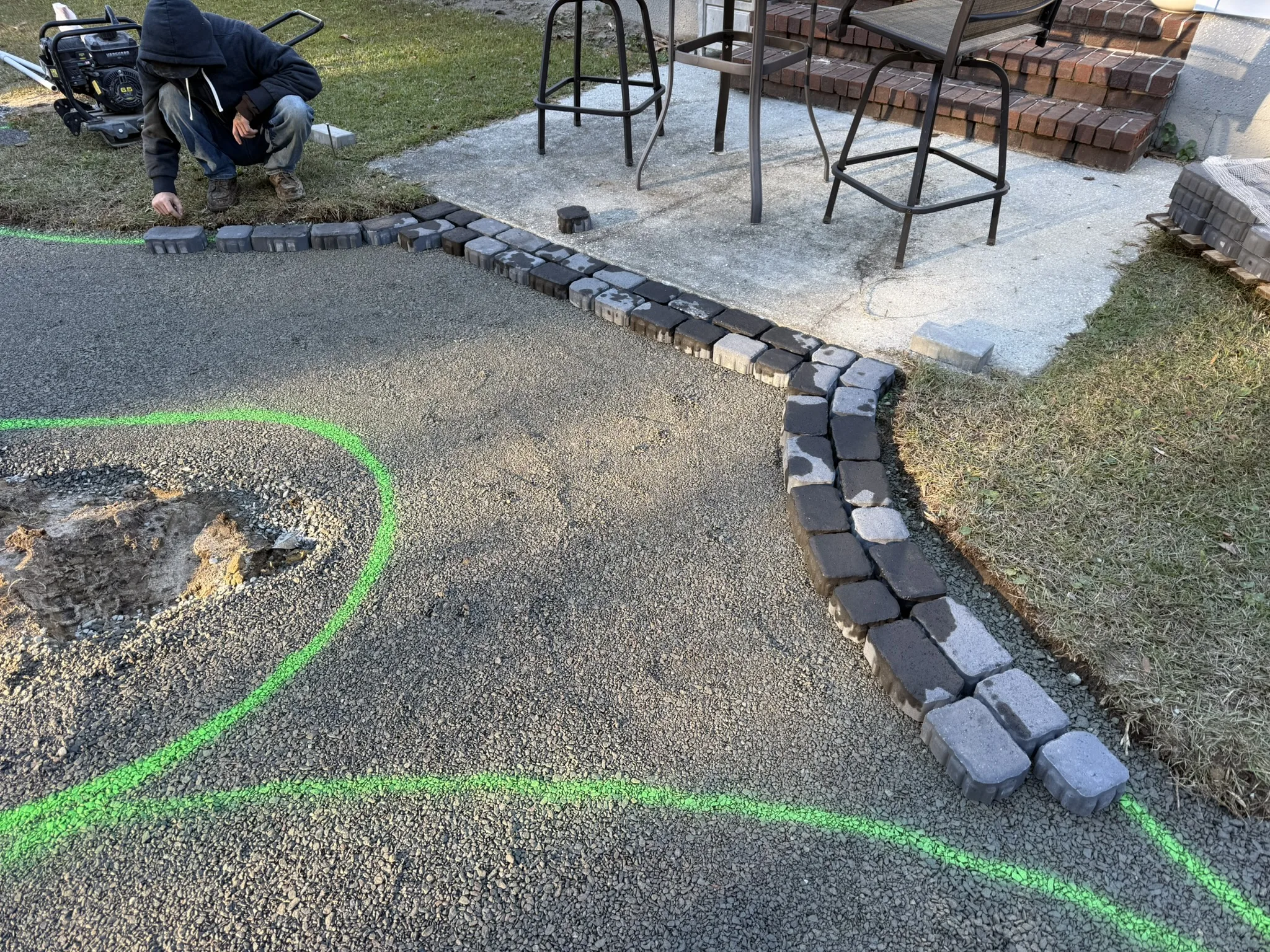 Ivan Residence -- Curved Paver Patio with Gazebo photo