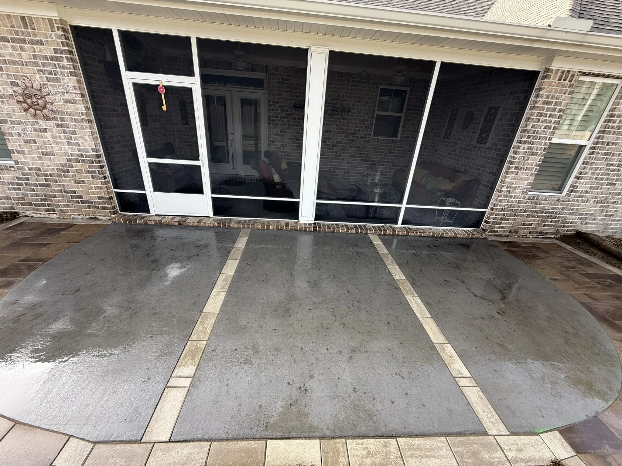 Leonard Residence -- Patio Extension with Circular Paver Wings photo