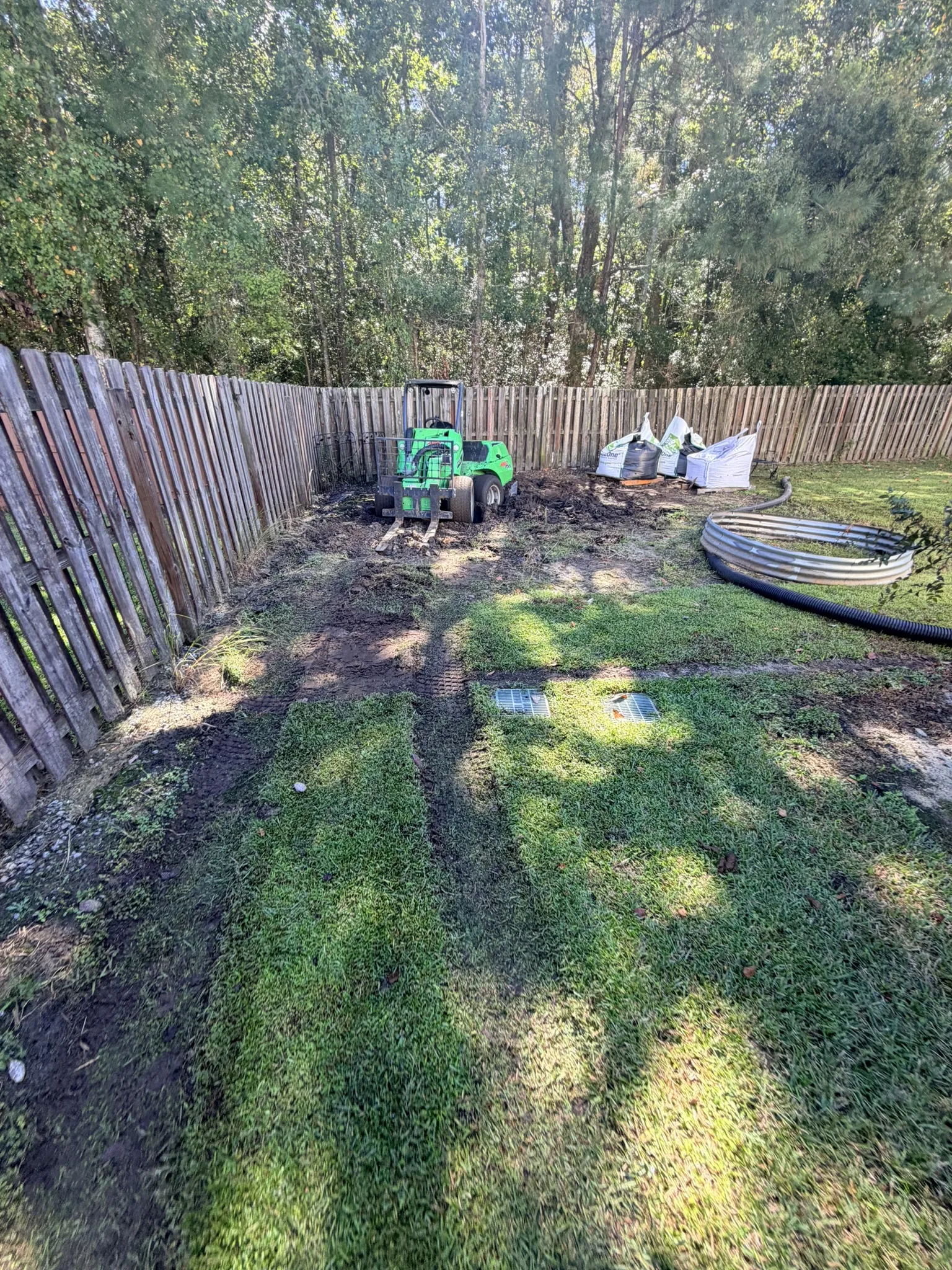 Collins Residence -- Backyard Clearing and Regrading