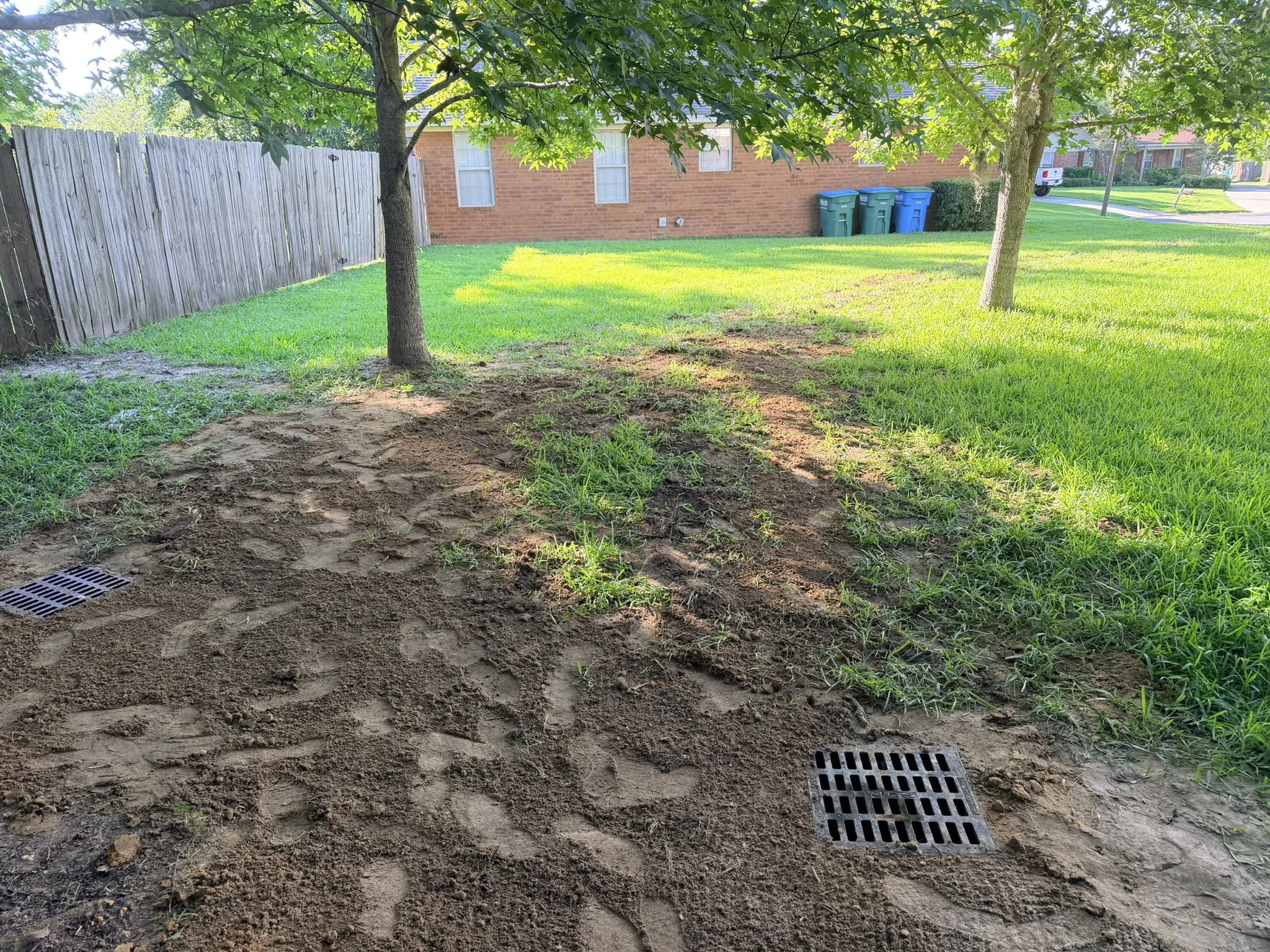 Long Residence -- Backyard Yard Drain Installation