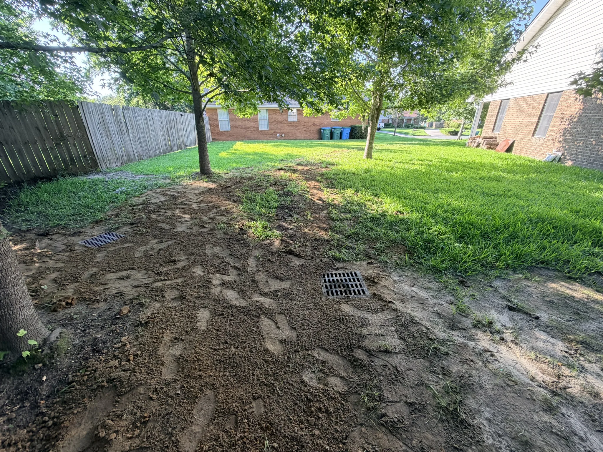 Long Residence -- Backyard Yard Drain Installation photo
