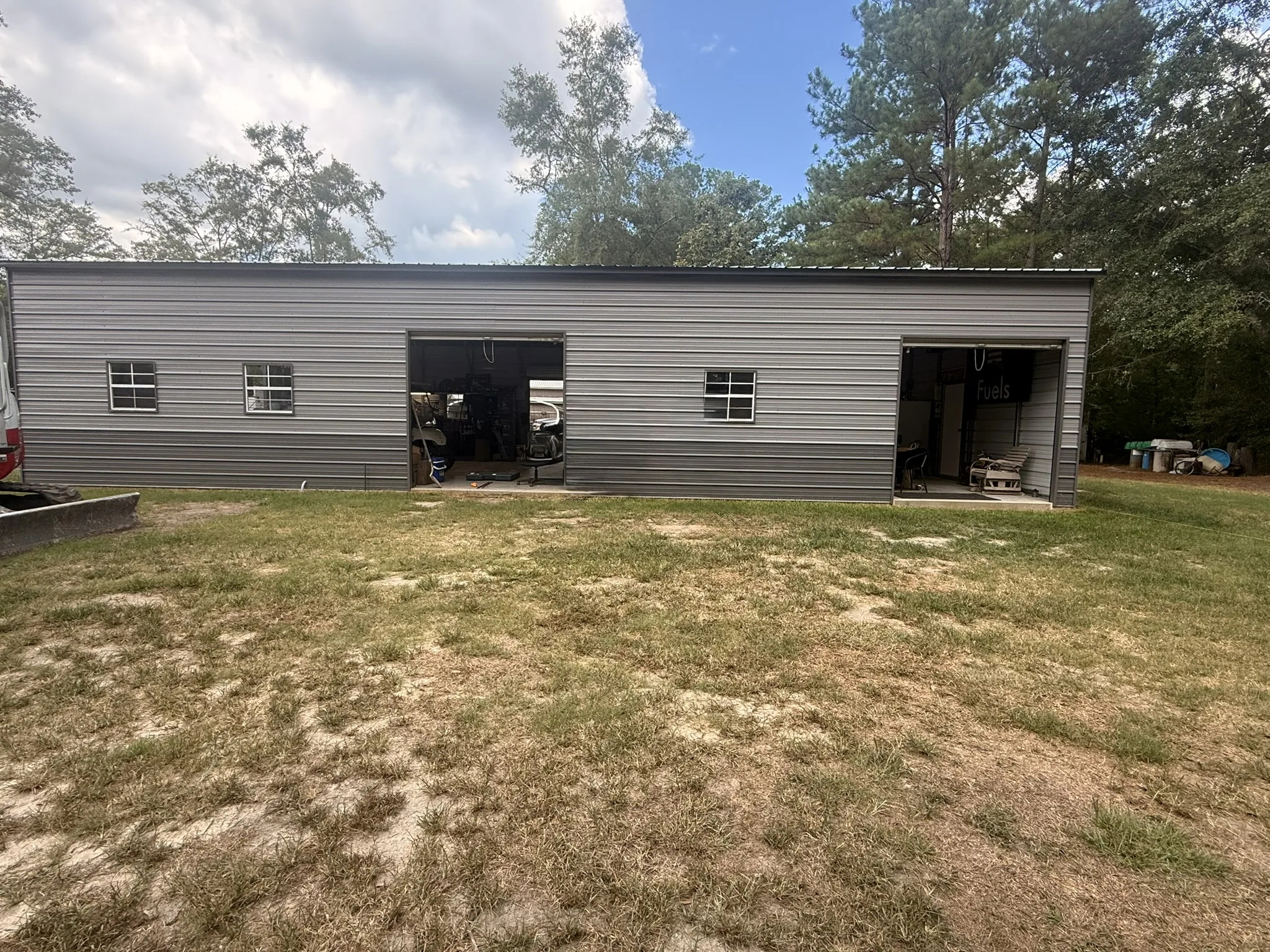P. Collins Residence -- Site Grading Around Metal Shop Building