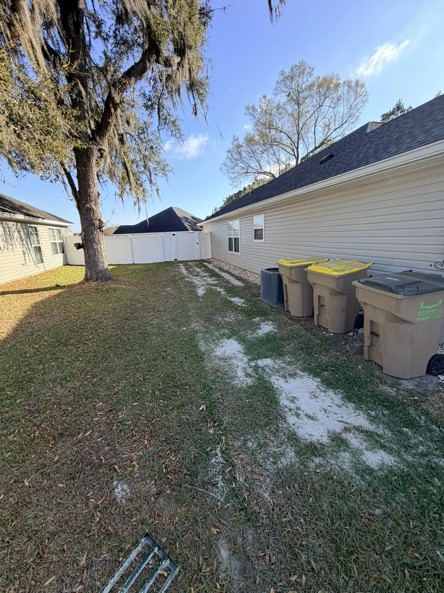 Reyes Residence -- Backyard Drainage Trench and Lawn Restoration photo