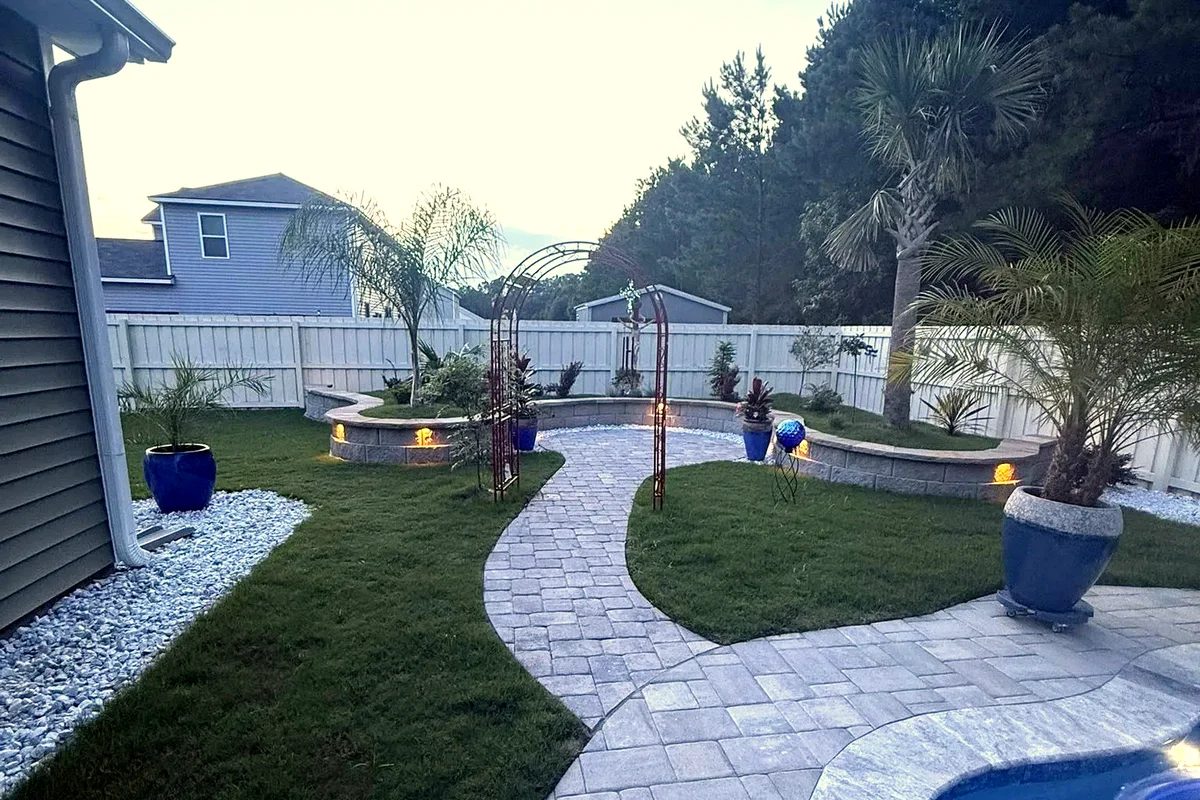 Scott Residence &mdash; Patio at Dusk photo