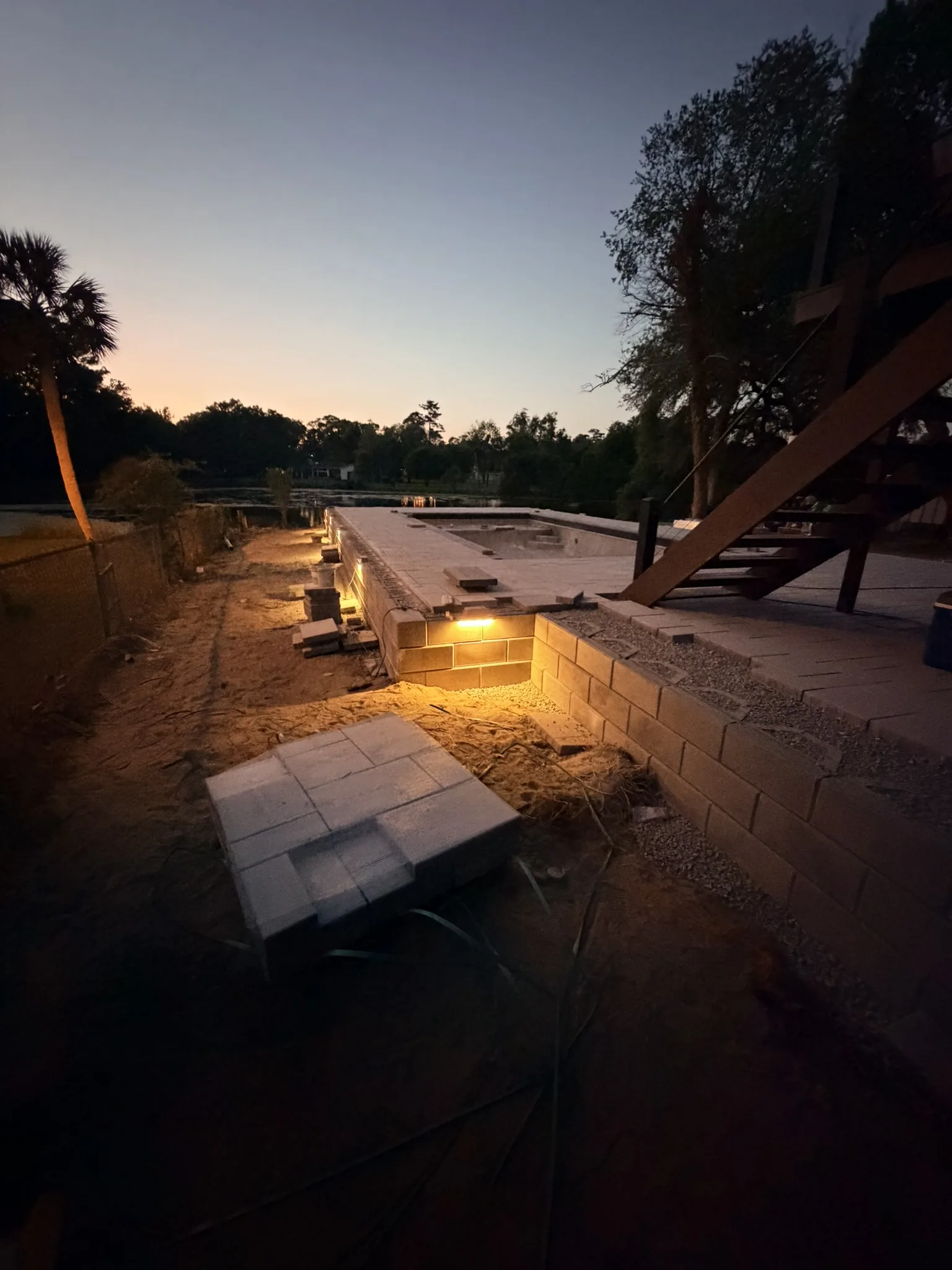 Baker Residence -- Pool Deck, Raised Wall, and Putting Green photo