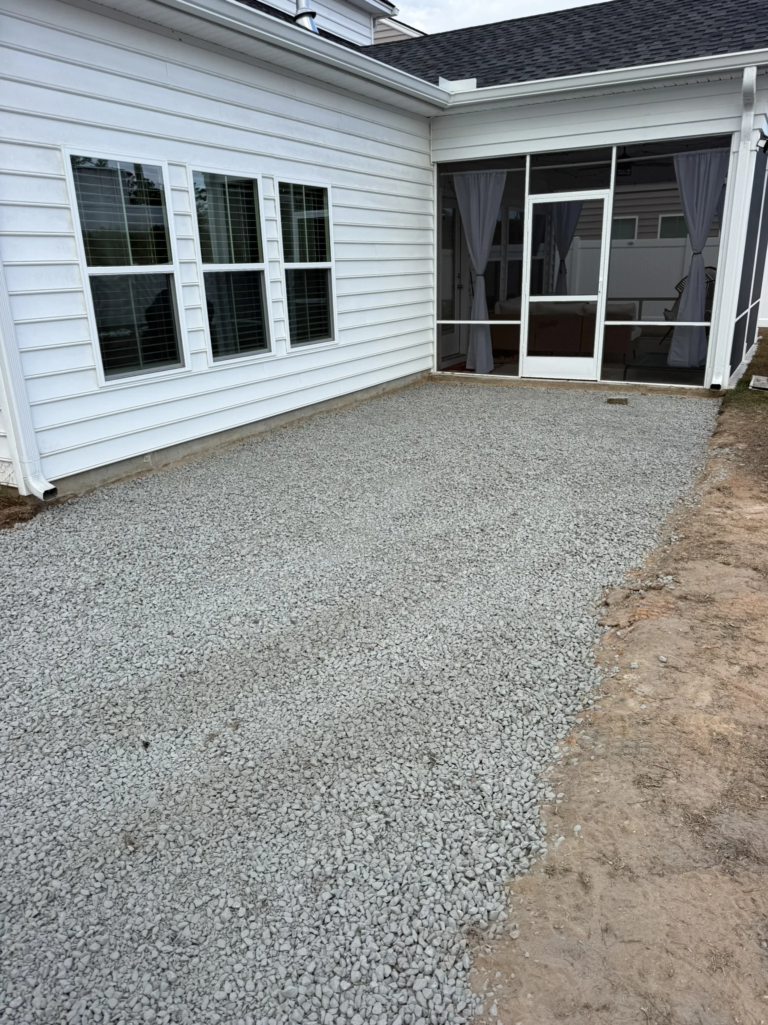 Jaclyn Residence -- Side Yard Flagstone Walkway and Patio photo