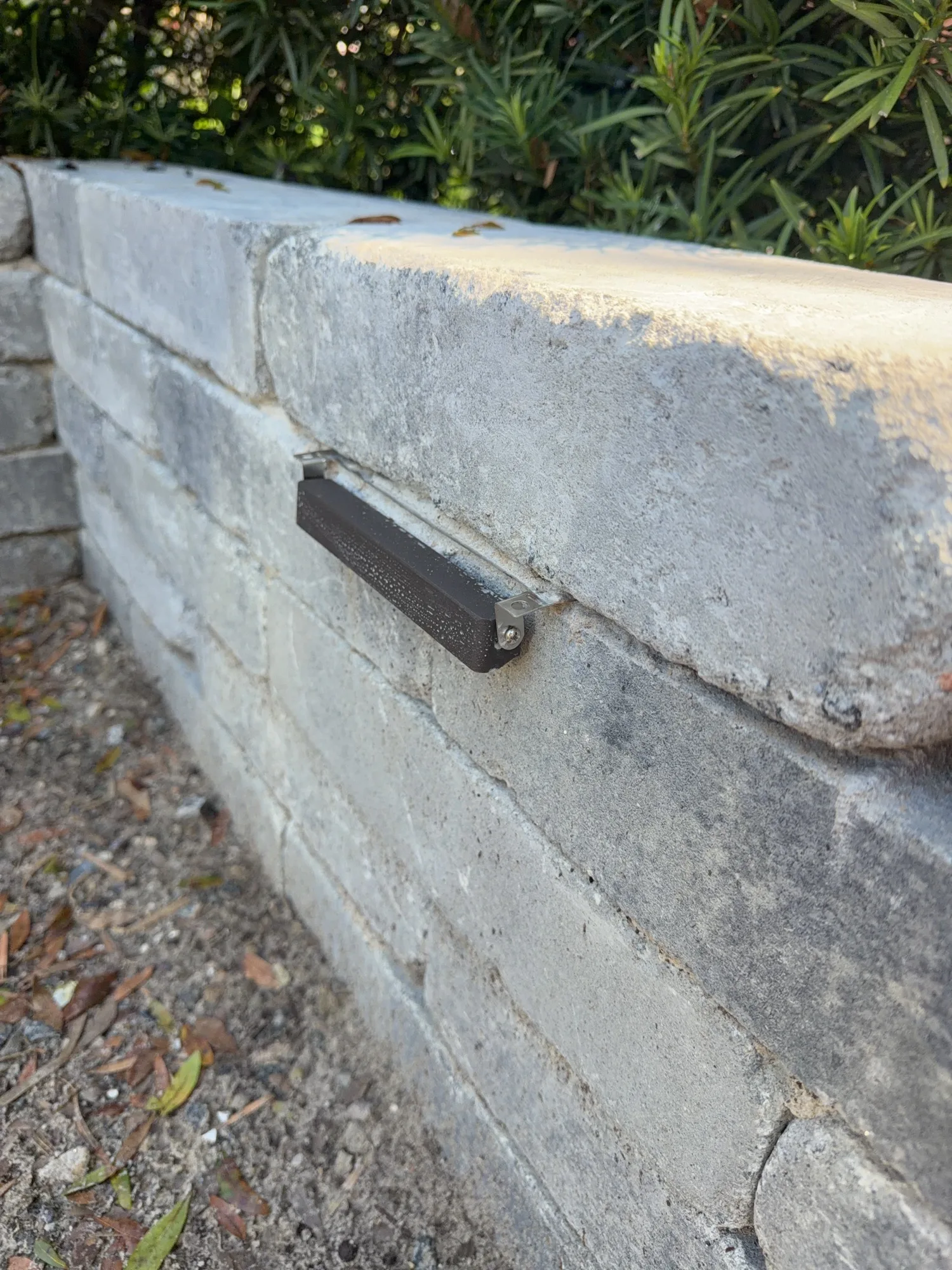 Winston Residence -- Brick Walkway and Stone Planter Wall photo