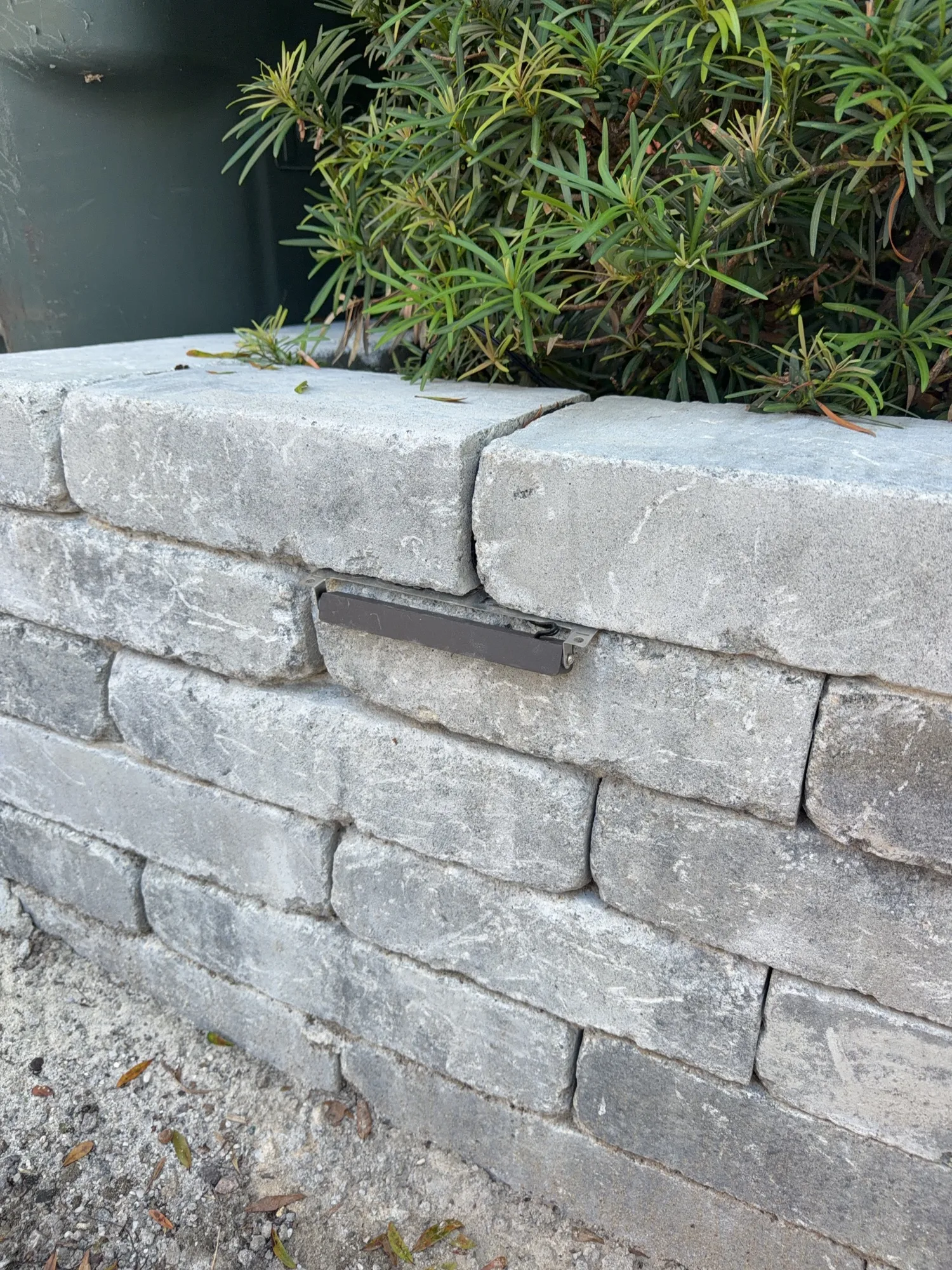 Winston Residence -- Brick Walkway and Stone Planter Wall photo