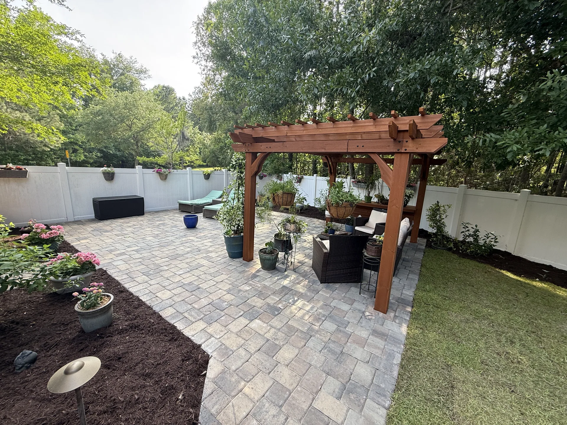 Beautiful paver patio — financed through Enhancify