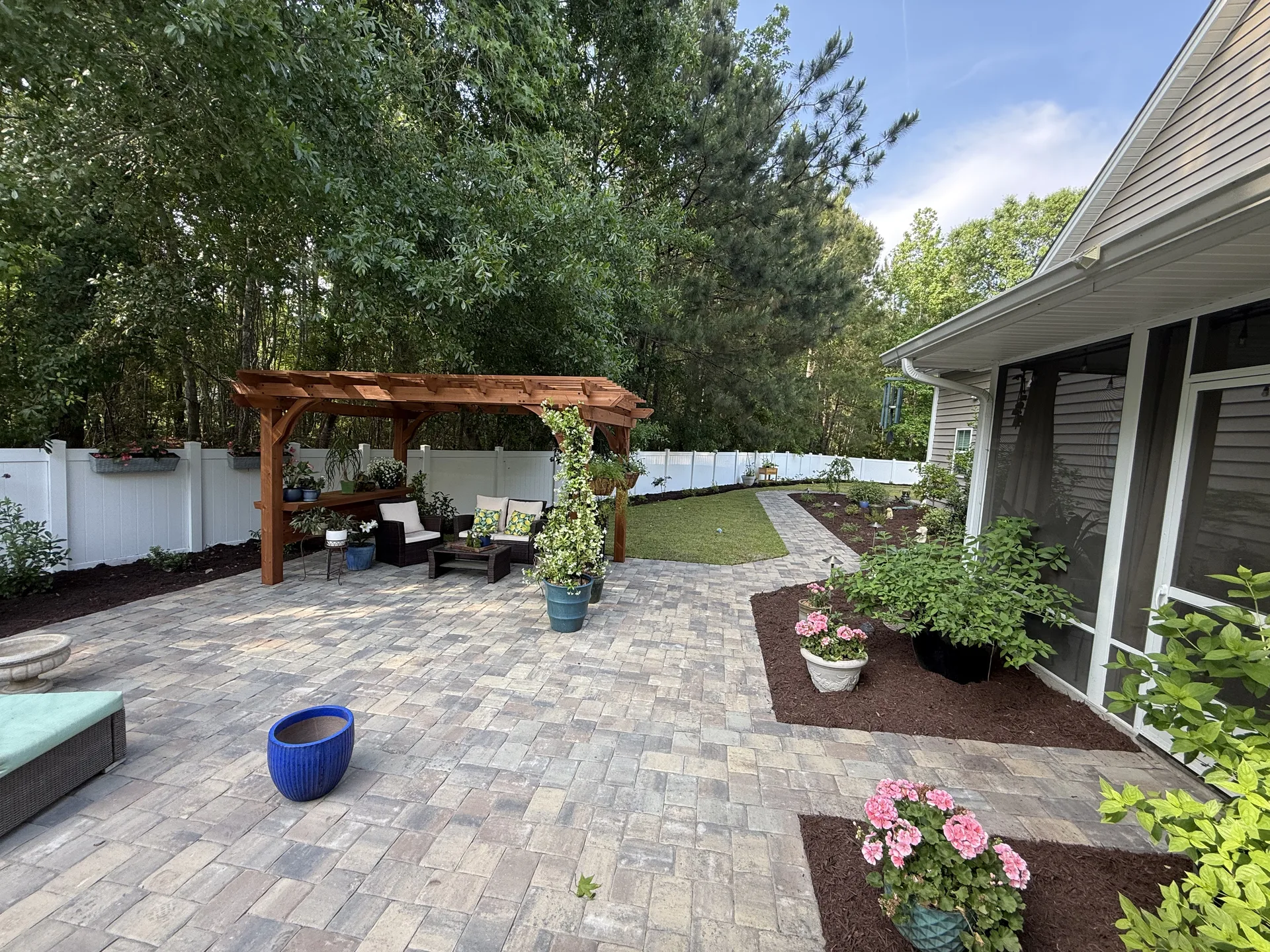 Beautiful paver patio by All-Out Hardscapes LLC
